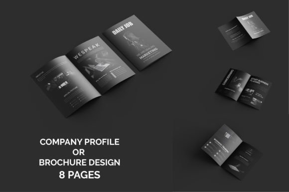 Black Template: A High-Impact Company Profile Page Design