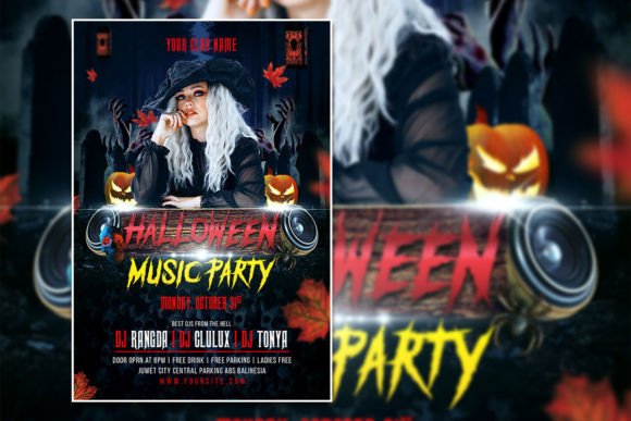 Create a Spooky Vibe with a Halloween Music Party Flyer