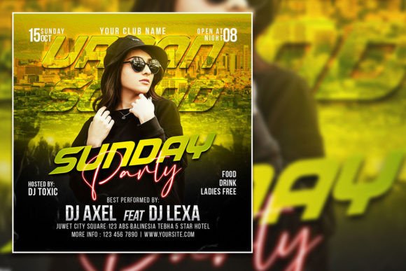 Design Your Next Sunday Party Flyer Instantly