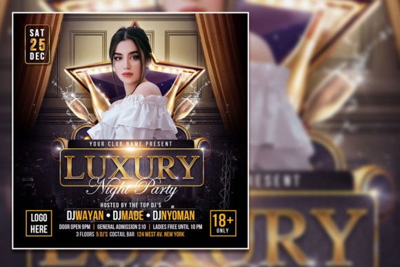 Luxury Night Party Social Media Post