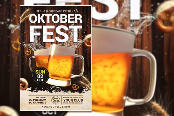 Oktoberfest Flyer or Poster Template for Instant Celebration