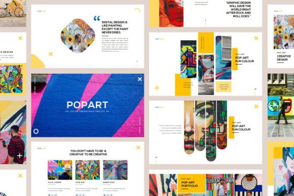 Pop-art Powerpoint Template: Bold Design for Modern Brands